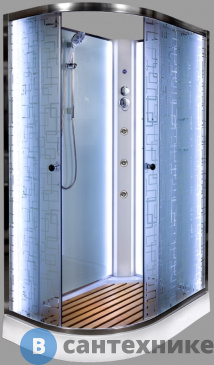 картинка Душевая кабина Deto ЕМ1511 R N LED с гм. (1100*800*2200)