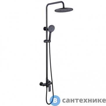 картинка Душевая стойка ABBER Weiss Insel AF8020B без излива, черная матовая