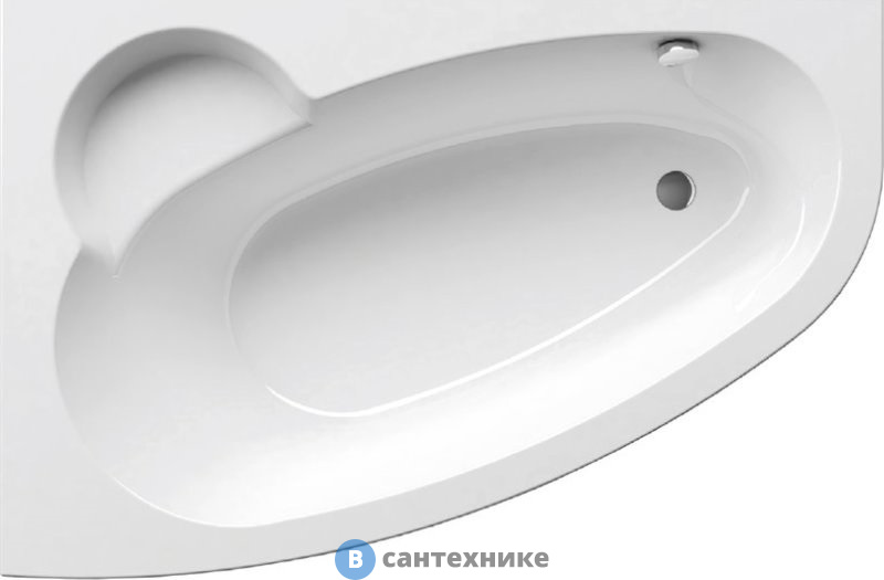 Акриловая ванна Ravak ASYMMETRIC 170x110 L белая (C481000000)
