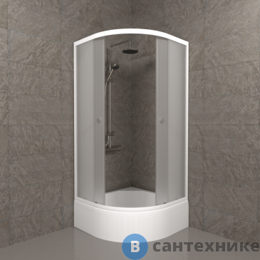 картинка Душевое ограждение Тритон Вельвет 90*90 Б (сифон D50) (DK371)