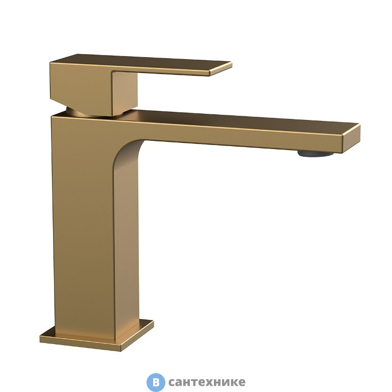 Смеситель Vincea Cube VBF-1C01BG для раковины, однорычажный, брашированное золото