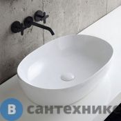 Раковина AZZURRA ELEGANCE CIRCLE накладная 60х40х14 см без отв. под смеситель, без перелива. белый (ELLA060400C0BI/(ECI60 bi*0))