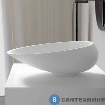 картинка Раковина ABBER Stein AS2616 накладная белая матовая