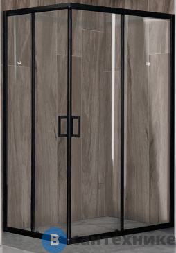 картинка Душевой уголок Royal Bath RB HPD-T-BL 120x80x185 (прозрачное) (RB8120HPD-T-BL) без поддона