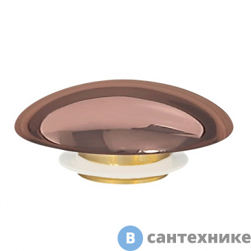 картинка Накладка на слив для раковины ABBER AC0014RG розовое золото, керамика