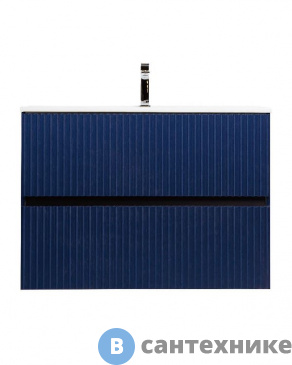 картинка Тумба под раковину Art & MAX TORINO подвесная с двумя выкатными ящиками, Сапфир AM-TORINO-800-2C-SO-SA-P