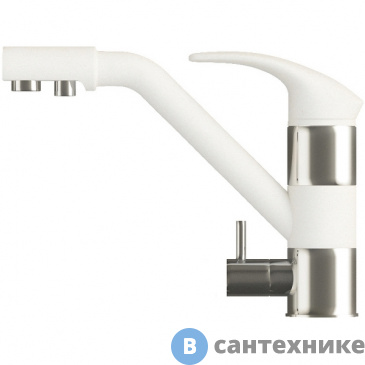 картинка Смеситель Polygran ДУО (№36 белый хлопок) кухонный (660700)