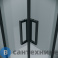 картинка Душевое ограждение Grossman Classic 300.K33.04.8080.21.00 (80*80*195) квадрат, раздвижн, черн. мат, стекло прозрачное, без поддона