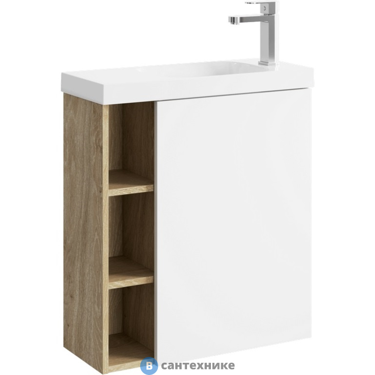 Тумба без фасада Aqwella ALBA 60 ALB0106RDD (подвесная, дуб давос натуральный), без раковины