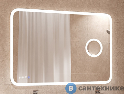 картинка Зеркало Континент Ajour D 800 теплая подсветка, бесконтактный сенсор (ЗЛП2333)