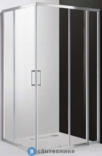 Душевой уголок Cezares MOLVENO-AH-21-80+20-C-Cr-IV 1000x800x1950, без поддона