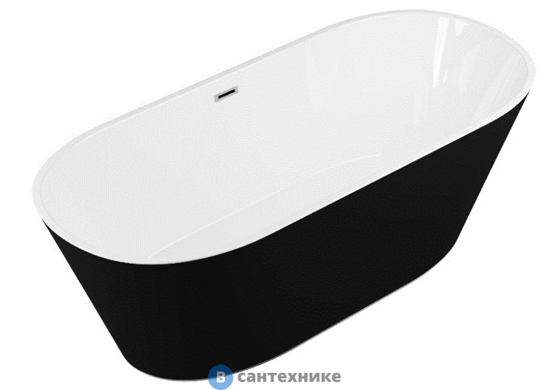 Ванна акрил Grossman GR-1503MB Forta (170x75x58) отдельностоящая