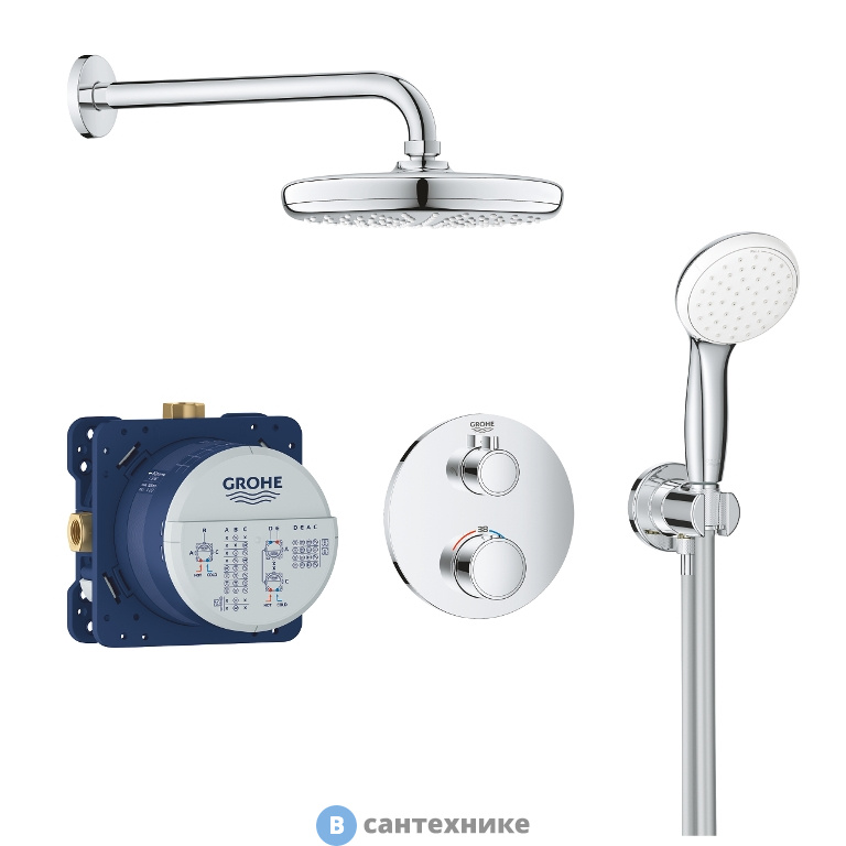 Верхний душ Grohe 34727000 Grohtherm (набор)