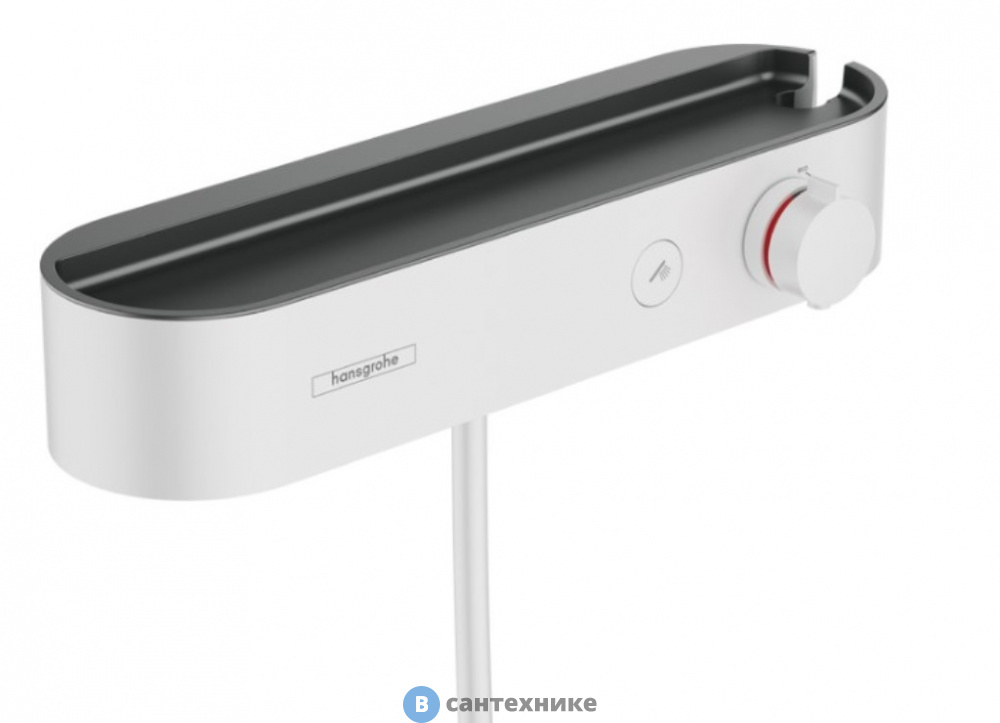 Смеситель Hansgrohe ShowerTablet Select 24360700 термостат для душа, матовый белый