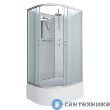 картинка Душевая кабина Niagara NG-2310-14RBKT (1200х800х2000) высокий поддон, стекло матовое