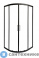 картинка Душевой уголок Cerutti VIVA100B (100x100x195) с проз. стеклом, чёрный алюм. профилем, без поддона