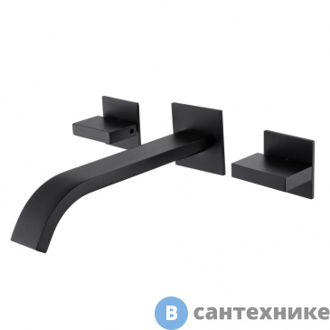 картинка Смеситель ABBER Wasserfall AF8612B для раковины скрытого монтажа, черный матовый