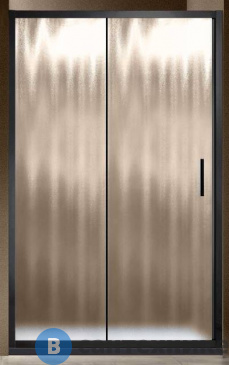 картинка Душевая дверь Vincea Garda VDS-1G120CHB, 1200, черный матовый, стекло шиншилла