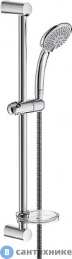 картинка Душевой гарнитур Vidima BA212AA FRESH M лейка, штанга, держатель д/лейки, мыльница (хром)