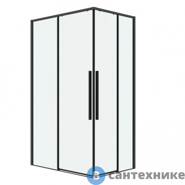 картинка Душевое ограждение Grossman Galaxy 300.K33.01.1190.42.00 (110*90*195) графит сатин, стекло прозрачное, без поддона