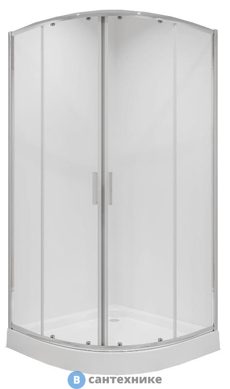 Душевое ограждение Niagara NG-6686-08 (80*80*195) полукруг, двери раздвижные, без поддона