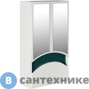 Шкаф Mixline РАДУГА 46 навесной зеркальный, зеленый (522474)