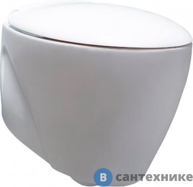 картинка Унитаз подвесной beWash Helenen 69303201 безободковый с сиденьем микролифт белый глянец EVKK690501054