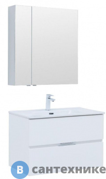 картинка Комплект мебели Aquanet Алвита new 80 2 ящ. белый матовый (274206)