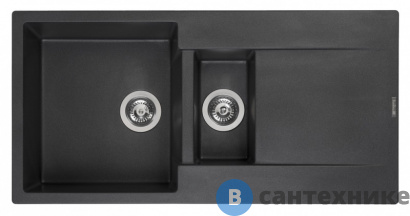 картинка Кухонная мойка Reginox Amsterdam 15 Black Silvery 3,5" (R30967)