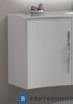 картинка Шкафчик Cezares STING 54659 подвесной под раковину с одной распашной дверцей, Bianco Lucido, 34x52x55