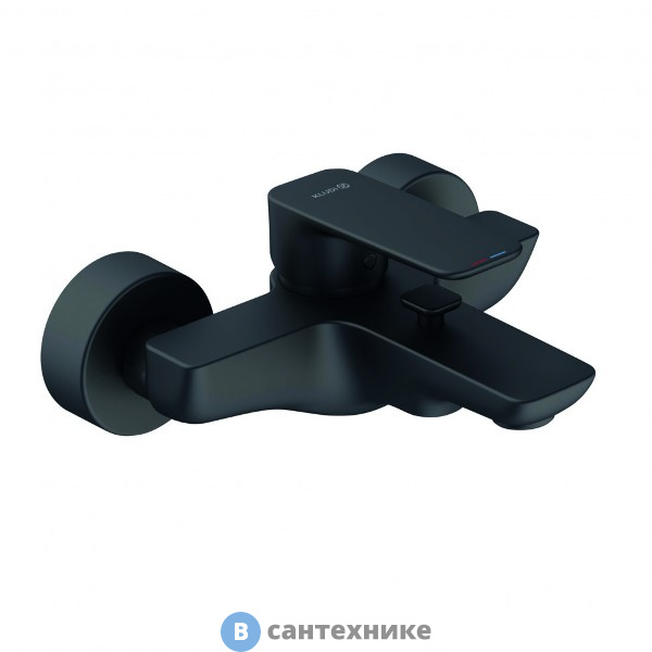 Смеситель Kludi Pure&Style 406813975 для ванны и душа, чёрный матовый