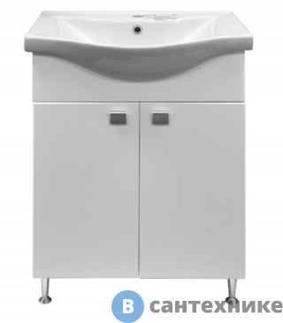 картинка Тумба Loranto София 60 с раковиной Basic 60 (600х820х460) (CS00079242)