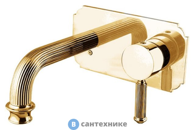 Смеситель Cezares OLIMP-BLSM2-03/24-L встраиваемый для раковины однорычажный, золото