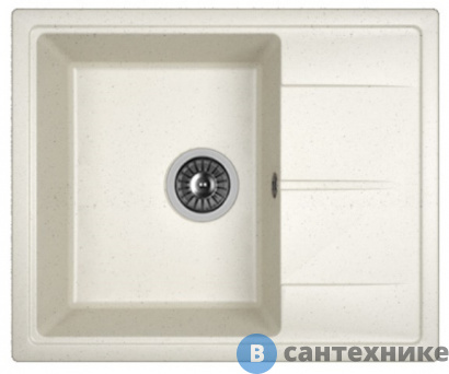 картинка Кухонная мойка Dr. Gans Ника 580, белый СМс (25.070.B0580.401)