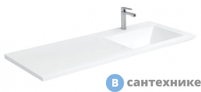 картинка Раковина-столешница Даллас 120 правая (235500) Aquanet