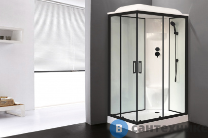 картинка Душевая кабина Royal Bath RB 8120HP6-WT-BL 1200x800x2170 R (белое/прозрачное) (RB8120HP6-WT-BL-R)