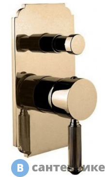 картинка Смеситель Cezares OLIMP-VDIM-02-L встраиваемый однорычажный для душа с переключателем, бронза