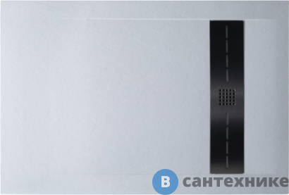 картинка Душевой поддон Aquanet 008.1 Delight 1200х900х30мм, крышка из нерж, без сифона, белый камень (260110)
