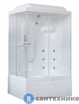 картинка Душевая кабина Royal Bath RB 8100BP2-T 1000x800x2170 R (прозрачное) (RB8100BP2-T-R)