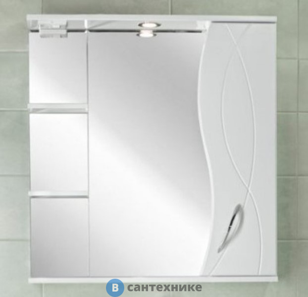 Зеркальный шкаф Style line Амелия-750 со светом (4650134470499)