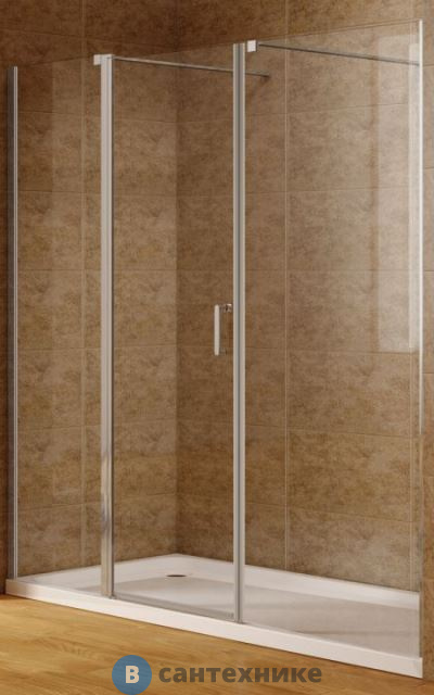 Душевая дверь Aquanet Cinetic 210, прозрачное стекло (AE12-N-120H190U-CT + AE12-F-90H190U-CT) (254244)