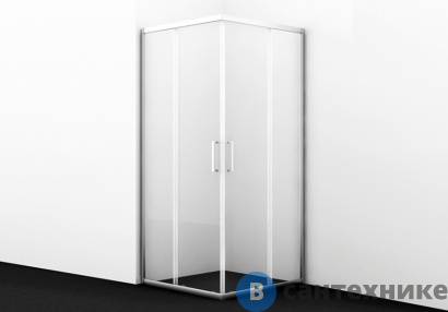 картинка Душевой уголок WasserKRAFT Main 41S03, квадрат, с раздвижными дверьми, без поддона