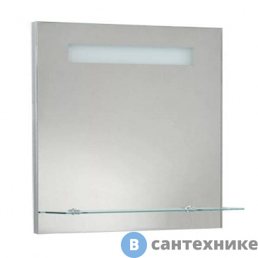 картинка Зеркало VALENTE SEVERITA S2 003 с подсветкой, стеклополкой, подогревом и сенсором (800*149*800)