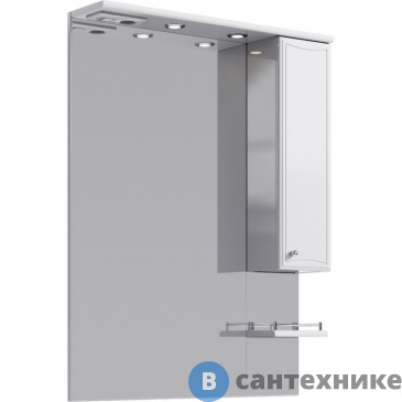 картинка Панель Aqwella Барселона с зеркалом, шкафчиком и подсветкой (Ba.02.08)