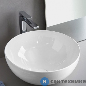 картинка Раковина Artceram LA CIOTOLA накладная 46 см, без отв под смеситель, без слива перелива, белый (LCL001 01 00)