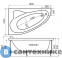 картинка Акриловая ванна Тритон НИКОЛЬ 160х100 левая без каркаса