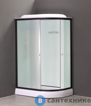 картинка Душевая кабина Loranto CS-876EBTM/W-120 1200x800x2150 поддон 14 см левая 