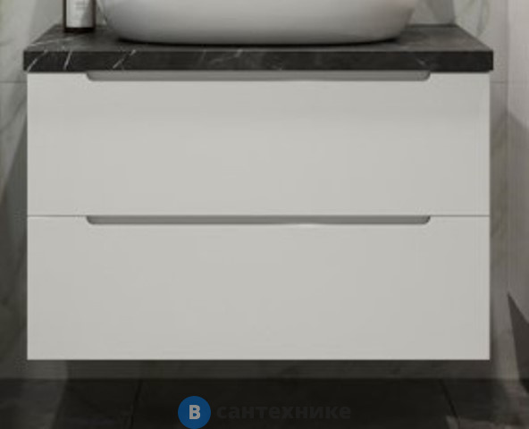 Тумба BelBagno ETNA 100 со столешницей и накладной раковиной подвесная, etna100bl-kepmco-1338-set