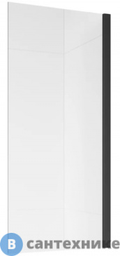 картинка Шторка на ванну STWORKI Стокгольм GV-861 MT 90х150 см, профиль черный матовый (449693)