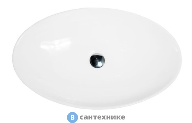 Раковина Art & MAX AM5273-W керамическая накладная, белый глянец, 690x420x115 мм